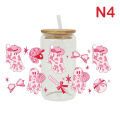 Halloween Design 3D UV DTF Transfers Wrap Waterproof Sticker 16oz Cup Wraps Pumpkin Printed Sticker For DIY Glass Bottles Coffee.