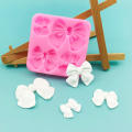 1Pcs Cute Knot Bow Mold Soft Silicone Fondant Candy Resin Art Mould Cake Decoration Pastry Kitchen Baking Accessories Tools.