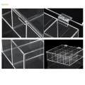 Transparent Storage Bin Box 8 Compartments Sugar Packets Coffee Packets Hinge Lid Tea Bag Organizer for Kitchen Cabinets Pantry Countertops.