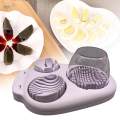 Egg Slicer Sectioner Egg for Hard Boiled Eggs Flower Shape Portable Fruit Vegetable Slicer Tool Kitchen Tool Egg Cutter for Strawberry. 
