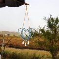 1 Piece Lucky Love Wind Chime Metal Heart-Shaped Horseshoe Wind Chimes Garden Home Decoration. 