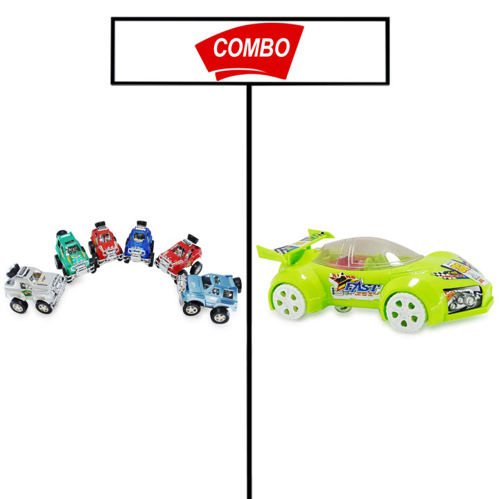 MINI TOY CAR SET WITH LIGHNING FAST CAR COMBO PACK FOR YOUR KIDS