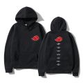 Japanese Anime Men Hoodies Sweatshirts Akatsuki Cloud Symbols print man Hoodies Casual Fashion Streetswear Hoodie Men Clothes.