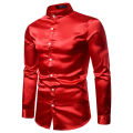 Mens Silk Shirt Long Sleeve Formal High Quality Collar Shirts White Button Open Casual Men'S Satin Shirts - Formal Shirt For Men.