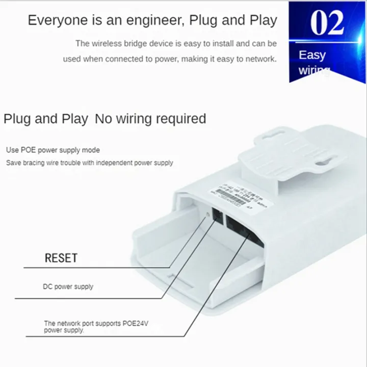 2Pcs%20Outdoor%20Wifi%20Router%20Wireless%20Bridge%20Wireless%20Bridge%20Router%201KM%20Long%20Range%20Wifi%20Extender%2024V%20POE%20EU%20Plug%20-%20Image%207