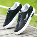 New Black Shoes Men's Leather Shoes For Men Korean Style Lace-up Casual Shoes Students Sports Summer Sneakers. 