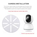Surveillance Accessories For CCTV Cameras Monitor  Rotatable Stable No-Drilling Holder  Indoor Outdoor Wall Mount Bracket  Minimalist White Plastic Camera Support Base. 