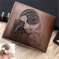 Personalized Wallet Men High Quality PU Leather for Him Engraved Wallets Men Short Purse Custom Photo Wallet Father's Day Gift. 