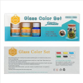 Keep Smiling Glass Color Paint Set – 6 Colors with Brush & Palette.
