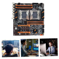 Motherboard Support DDR4 ECC Memory Computer Motherboard+2XE5 2650 V3 CPU+Switch Cable.