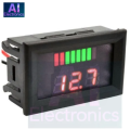 Charge Level Indicator DC 12V 24V 36V 48V 60V 72V Lithium Li-ION Capacity Meter Tester Display LED Tester Voltmeter. 
