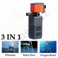 Xilong Aquarium Internal Filter - (XL-F080) - High-Quality, Stylish Design, 3 IN 1, & Full Submersible/Underwater Water Filter (Double Nozzle) + Oxygen/Air Pusher for All Freshwater & Saltwater Fish Tanks. 