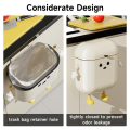 Kitchen Compost Bin 3.2gal/12L–Wall Mounted Plastic Hanging Trash Can with Lid for Counter Top &.