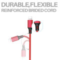 Fast USB Charging Cable Universal 3 in 1 Multi Function Cell Phone Cord Charger. 