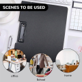 A4 Foldable Clipboard Black Clipboard Folder with Cover, Non-Punch Binder, Letter Paper Folder, in Schools and Business Offices. 