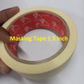 MASKING Tape 1.5" Inch Width 38mm Length 10 Meter Multi Purpose Masking Tape Rubber Glue Crepe Paper Masking Tape For Wall Painting Paper Masking Adhesives & Tape. 