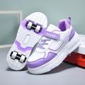 New Roller Skate Shoes For Boys Girls Kids Children's Four Wheels Detachable Fashion Outdoor Sports Street Skateboard Sneakers. 