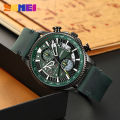SKMEI 2059 Fashion Mens Sports Watches For Men Luxury Leather Quartz Wrist Watch Calendar Clock Man Business Casual Watch. 