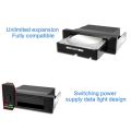 Universal SATA Internal Tray-Less Mobile Rack for 2.5inch or 3.5inch SSD HDD Hard Drive Backplane Enclosure. 
