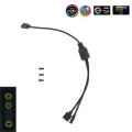 5V 3 Pin 12V 4pin ARGB Splitter Connector Extension Cable For PC Computer Fan Motherboard AURA RGB LED Strip Light Eatop.
