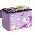Marker pen 48 colors double-ended oily watercolor pen genuine set primary school art children's special opaque. 