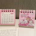 2024 Cartoon Pink Cat Desk Calendar Mini Cute Standing Flip Desktop Calendar Small Daily Planning Monthly Calendar For Home. 