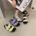 Retro Harajuku style fashion sandals for women to wear new spring niche insy fashion design casual Roman sandals. 