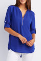Plus Size V-neck Long Sleeve Elegant Design Lady Shirt For Women.