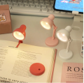 Mini Clip-on Adjustable Flexible Gooseneck LED Desk Lamp / Office Reading Light / Portable Energy Saving Eye-caring Small Book Lamps 1Pcs. 
