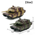 Mini Tank Simulation Model Children Toy Military Truck Mini Vehicle Set Desktop Decor Birthday Gift (Random Color).