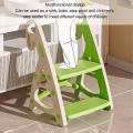 Toddler Step Stool Triangular Structure 2 Levels Toddler Step Stool Stable Ergonomic Height Adjustable with Handle for Bathroom. 