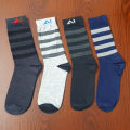 Men's new classic 4 pair Stripe Long socks L402 - Cycle. 