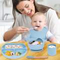 2 Pcs/Set Children's Silicone Bowl Spoon Baby Suction Cup Bowl for Kids Toddlers BPA Free Drop-proof Feeding Tableware with Spoon.