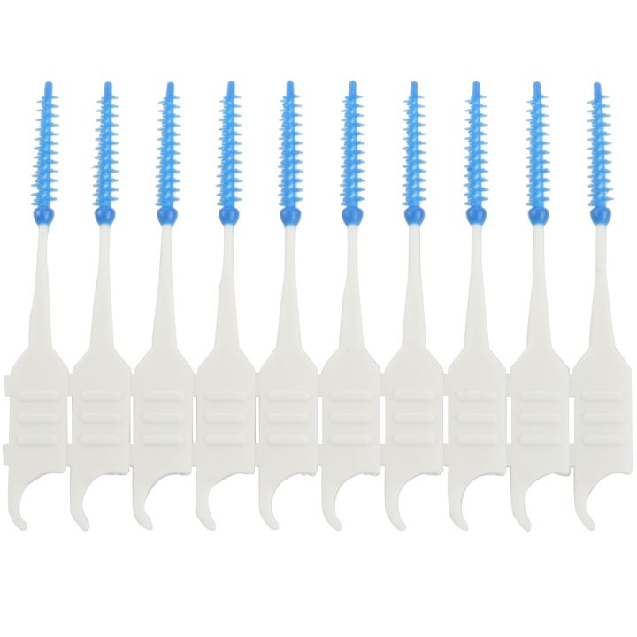 40pcs Teeth Toothpicks Dental Floss Picks Interdental Brush Stick Tooth Clean