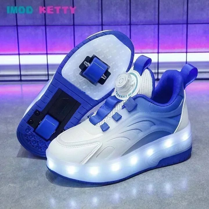 Children's Kids Boys Girls USB Charging Glowing Casual Sneakers