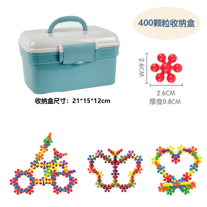 Cross-border%203D%20three-dimensional%20plum%20blossom%20building%20blocks%20puzzle%20fun%20assembly%20children's%20snowflake%20flakes%20enlightenment%20early%20education%20Amazon%20wholesale%20-%20Image%207