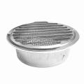 6 Inch Louvered Grille Cover Vent Hood Wall Air Vents with Built-In Fly Screen Mesh - 304 Stainless Steel Ventilation Outlet. 