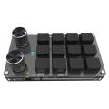 Bluetooth USB Custom 12 Keys Keyboard Volume Knob Programming Macro Gaming Photoshop Keypad Mechanical Keyboard. 
