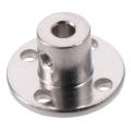 2Pcs Durable Metal Bearing Motion Bushing Silver Rigid Round Coupling Flange Coupling Connector DIY RC Model Motors.