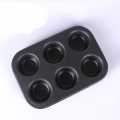6 Cups Carbon steel Mini Muffin Bun Pan non-stick Cupcake Baking Bakeware Mould Tray Cake mold.