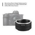 Manual Lens Mount Adapter Ring for Canon EF Mount Lens to Nikon Z5/Z6/Z7/Z50 Z-Mount Mirrorless Camera - black. 