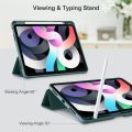 For ipad Air 6th Generation 11 Inch Case 2024/ iPad Air Case 5th Generation/4th Generation 2022/2020 10.9 Inch, Smart iPad Case[Support Touch ID and Auto Wake/Sleep] (Black/Navy Blue). 
