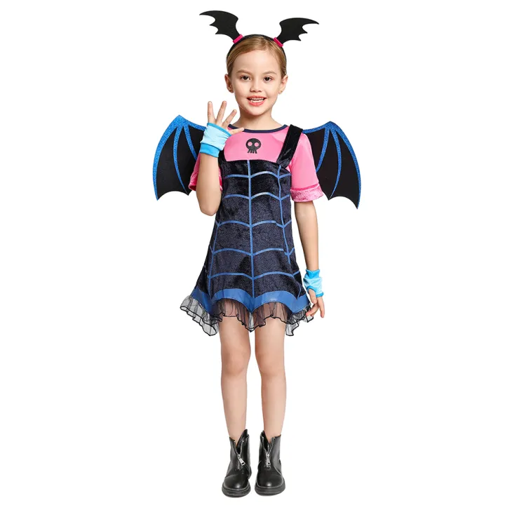 Halloween%20Vampire%20Disguise%20Clothing%20Child%20Disney%20Junior%20Vampirina%20Dress%20with%20Wings%20Gloves%20Girls%20All%20Saints'%20Day%20Kids%20Costume%20-%20Image%204