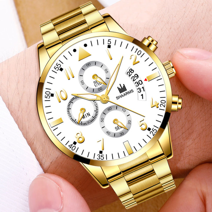 LO%E3%80%90Life%20waterproof%E3%80%91SHAARMS%20Fashion%20Man's%20Business%20Casual%20Watch%20Quartz%20Movement%20Steel%20Strap%20Simple%20Trendy%20Wristwatch%20with%20Calendar%20-%20Image%208