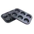 6 Cups Carbon steel Mini Muffin Bun Pan non-stick Cupcake Baking Bakeware Mould Tray Cake mold.