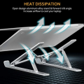 Aluminum Alloy Adjustable Portable Folding Notebook Stand Foldable Laptop Stand - bix super shop.
