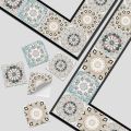 24PCS Moroccan Style Ceramic Tiles Wall Sticker Heat Resistant Kitchen Backsplash DIY Murals Self Adhesive Waterproof Wallpapers.