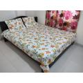 Digital Home Tex 8.5/7.5 Feet Double Size Bedsheet with Two Pillow Covers - Elegant Design - Cozy Bedding - Stylish and Attractive Choice.