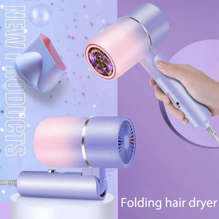 Hair Dryer High Power Quick Drying Blue Light Negative Ion Hot&Cold Wind Foldable Home Appliances for Barbershop Hair Dryer