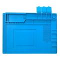 Magnetic Insulation Silicone Soldering Mat 12.5×9 Inch Magnetic Silicone Pad Desk Mat Heat Resistant Work Mat 500°C For Repair Electronics Watch Cellphone Laptop BGA.